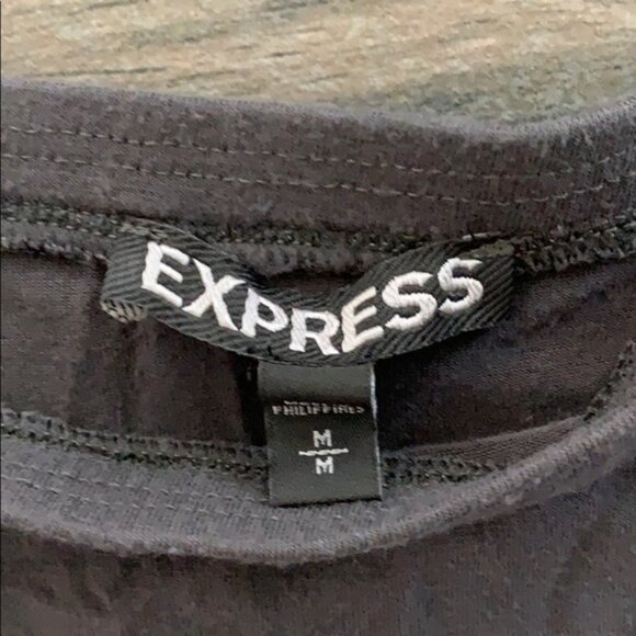 Express dark gray skater skirt - Picture 2 of 5